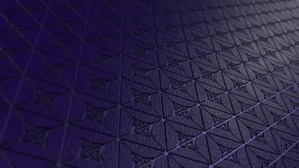 Абстрактный Фон Трансформирующими Орнаментами Темно Фиолетовой Поверхности Кадров Секунду — стоковое видео