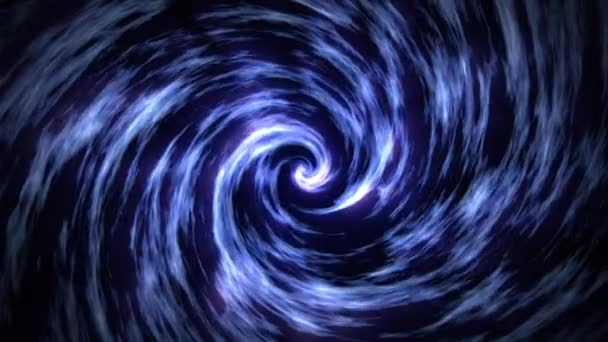 神奇的漩涡由能量云组成 在黑暗的背景上旋转和发光 具有脉动的柔和光和明亮的光泽效果 动画抽象壁纸 运动图形 视频4K Fps — 图库视频影像