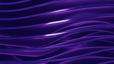 Soyut mor cam dalgalar ve pürüzsüz ışık yansımaları ile donatılmış zarif bir arkaplan. Parlak sıvı çizgilerle sanat ekran koruyucusu tatmin edici. Hareket grafikleri, VJ döngü 4k 30fps