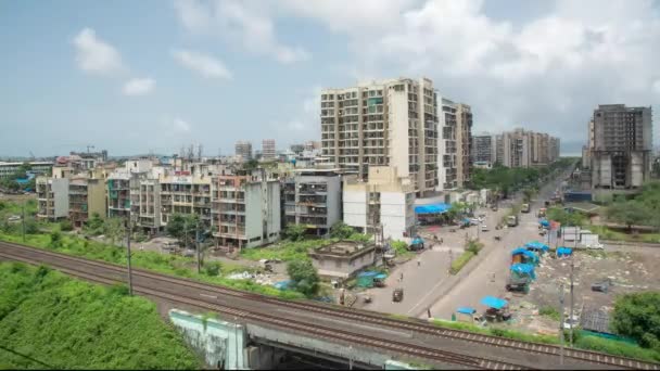 Navi Mumbai Inde Août 2023 Vue Dessus Nouveau Nœud Résidentiel — Video