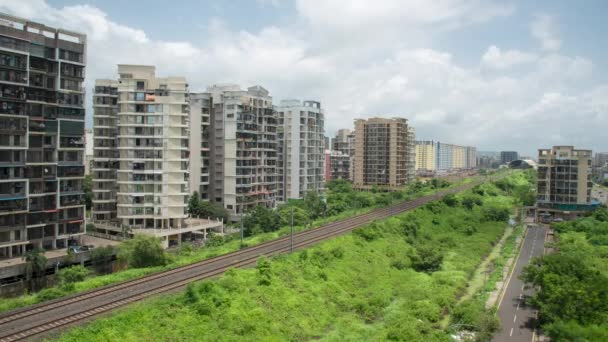 Navi Mumbai Índia Agosto 2023 Cityscape New Emerging Ulwe City — Vídeo de Stock