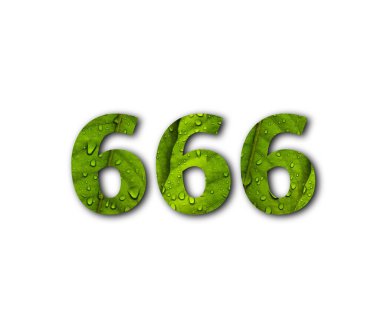 Cadılar Bayramı 3-D canlandırma 6 numara korkutucu yeşil renk ile beyaz arkaplan izole