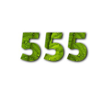 Beyaz arkaplanda 3 d 5 5 5 numara