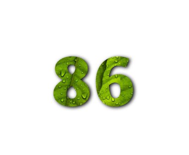 886d beyaz zemin üzerinde izole yeşil