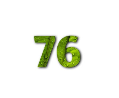 73D yeşil renk beyaz arkaplanda izole edilmiş.