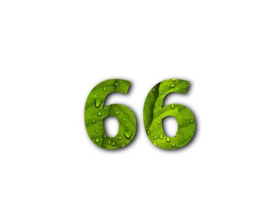 Beyaz arkaplanda yansımalı yeşil sayılar 8. 3d illüstrasyon