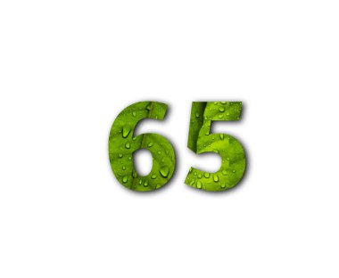 yeşil numara 6 3 beyaz arkaplanda.