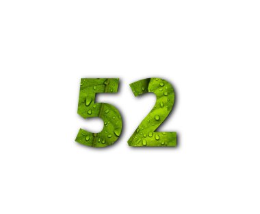 3 d numara 4 d yeşil izole arkaplan