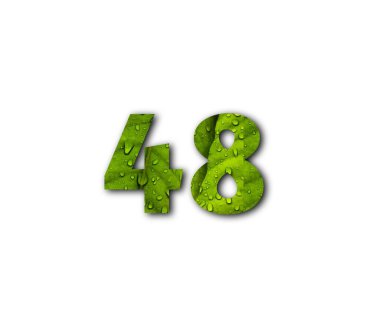 Beyaz arkaplanda 3 d yeşil 8 sayısının gösterimi