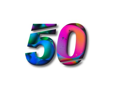 Beyaz arka planda izole edilmiş renkli çokgen sayı dizayn logosu olan 950 numara. dizaynınız için yaratıcı vektör pankartı.