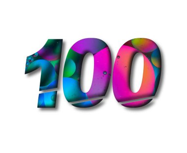 Renkli gökkuşağı arkaplan tasarımlı 0-10 numara