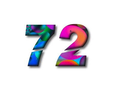 Gökkuşağı rengi efektli 27 numara. Poster, afiş, tebrik kartı ve davetiye için tasarım ögesi. vektör illüstrasyonu.