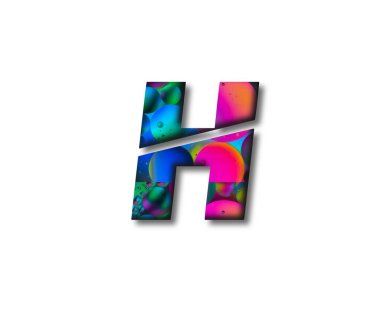 soyut renkli h logosu tasarımı