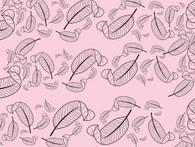 Yaprakların, dalların ve dutların kusursuz deseni. el çizimi karalama vektör çizimi.