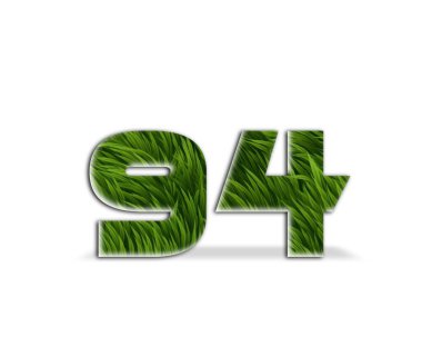 93D numara ottan yapılmış, beyaz üzerinde izole edilmiş..