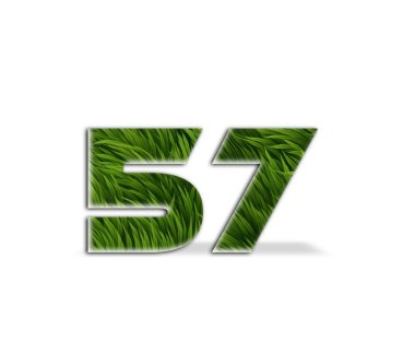 3D numara 74, beyaz arkaplan. Gerçekçi 3 boyutlu illüstrasyon. izole