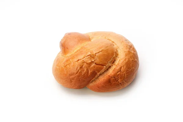 Ekmek Somunu Beyaz Arkaplanda Izole Edildi — Stok fotoğraf
