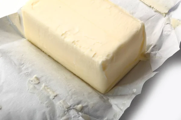 Closeup Fresh Cold Butter — Stock Photo, Image