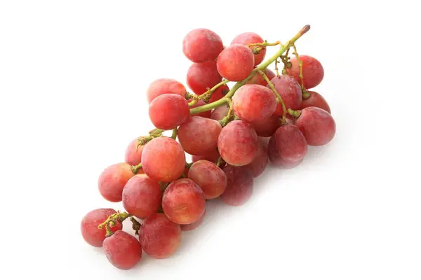 Close Van Smakelijke Natuurlijke Verse Druiven Geïsoleerd Wit — Stockfoto