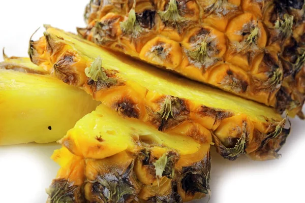 Zdrowe Jedzenie Ananas Izolowany Białym Tle — Zdjęcie stockowe