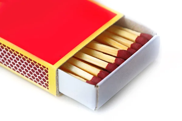 Match Box Matches Isolated White Background — Stock Photo, Image