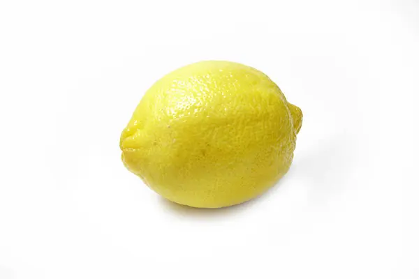 Limão Amarelo Isolado Fundo Branco — Fotografia de Stock