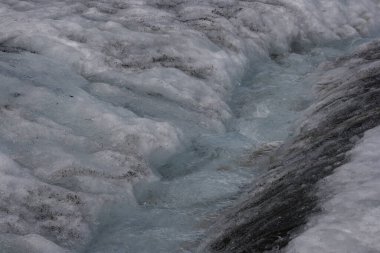 Avusturya. Dağlardaki pınar buzulu.