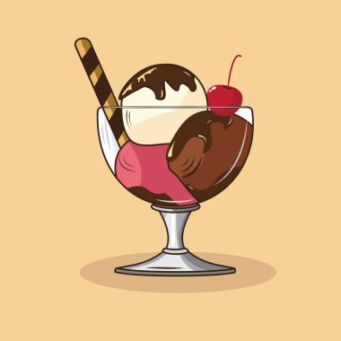 Dondurmalı dondurma, vanilyalı çikolata ve çilek grafiği