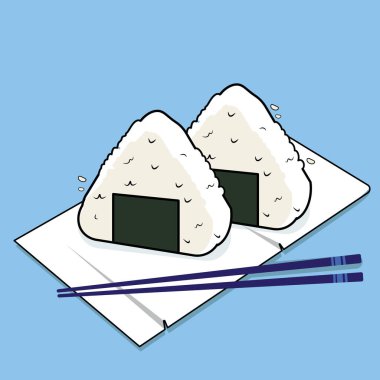 Onigiri Japanese food vector illustration