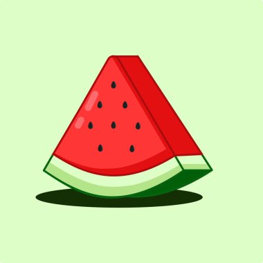 Karpuz vektör çizim çizim biçimi, düz tasarım