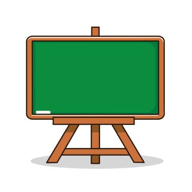 Green Chalkboard Vektör İllüstrasyonu İzole Tasarım 