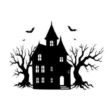 Hayaletli Ev Koleksiyonu Perili Vektör İzole Edildi