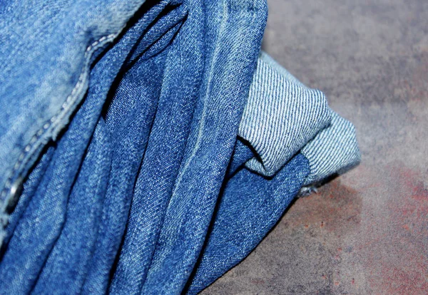 Denim 牛仔裤质地 Jeans的背景斜纹斜纹棉织物或斜纹斜纹斜纹棉织物背景 — 图库照片