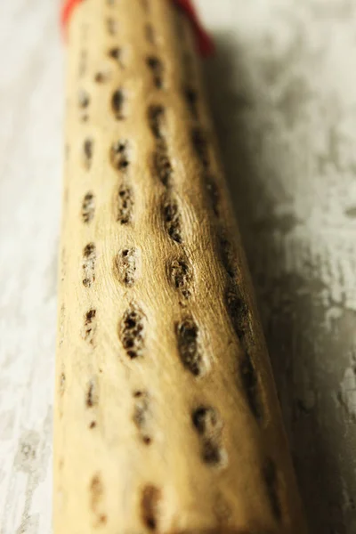 Primo Piano Bambù Sfondo Bianco Ramo Bambù Australiano Come Souvenir — Foto Stock