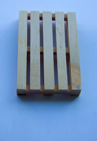 Holzpalette Eine Leere Holzpalette Isoliert — Stockfoto