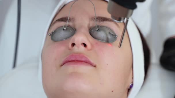 Laserchirurgie Voor Cosmetica Kliniek Huidverzorging Age Behandeling Met Behulp Van — Stockvideo