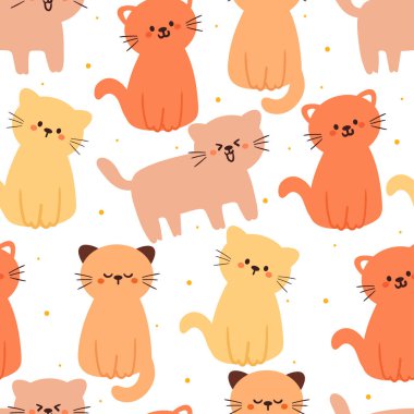 Kusursuz desenli çizgi film ayıları. hediye paketi kağıdı için sevimli hayvan duvar kağıdı çizimi