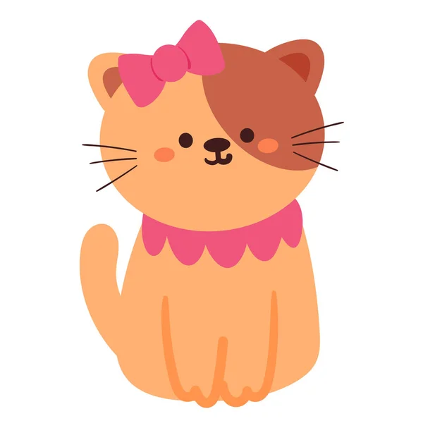 手绘卡通猫 可爱的动物涂鸦 — 图库矢量图片