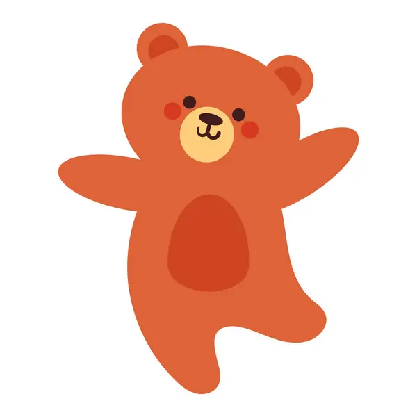 Mão Desenho Urso Dos Desenhos Animados Ícone Animal Bonito Para —  Vetores de Stock