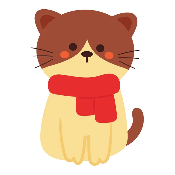 Ζωγραφισμένο Στο Χέρι Αυτοκόλλητο Γάτα Χαριτωμένο Ζώο Σχέδιο Για Αυτοκόλλητο — Διανυσματικό Αρχείο