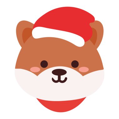 El çizimi yavru köpek çıkartması. Kış çıkartması için sevimli hayvan çizimi, simge