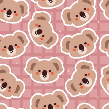 seamless pattern cartoon koala. cute animal pattern for gift wrap paper
