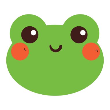 El çizimi kurbağa çıkartması. Sevimli hayvan çizimi, karalama