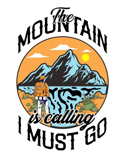 Açık havada yürüyüş tişört tasarımı, yürüyüş tişörtü sanatı.