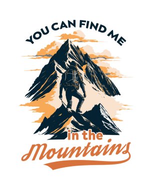 Hiking outdoor T-Shirt Design, Hiking tee clipart