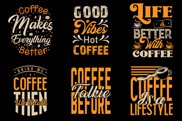 Typography Coffee T-Shirt Design, Coffee tee