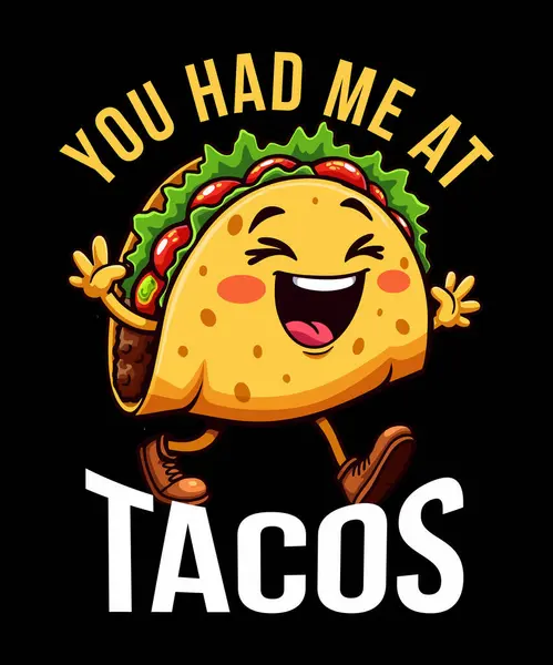 Taco Tişört Tasarım Vektör Sanatı & İllüstrasyon