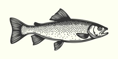 Balık vektörü Sanat İllüstrasyonu, Balık Simgesi Tasarımı