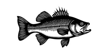 Balık vektörü Sanat İllüstrasyonu, Balık Simgesi Tasarımı