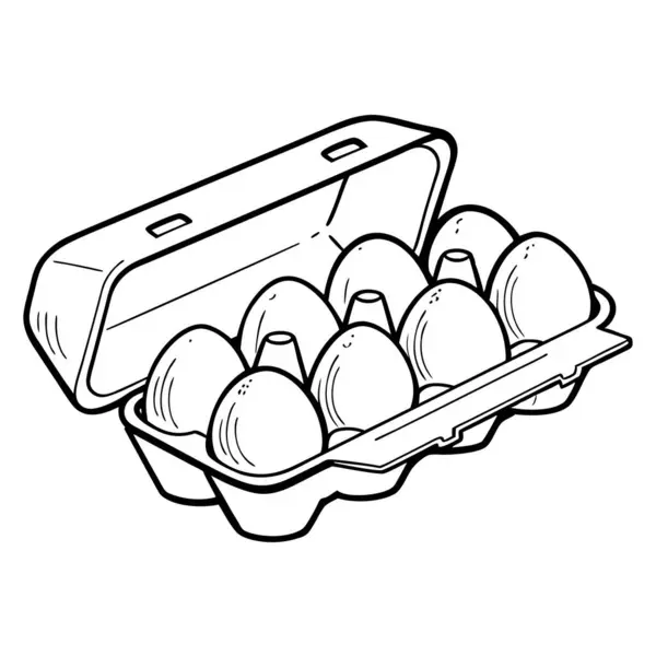 Beyaz arkaplanda yumurta vektörü izole edildi